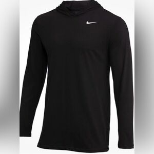 Nike Men's dr-fit long sleeve tee hoodie Black size small